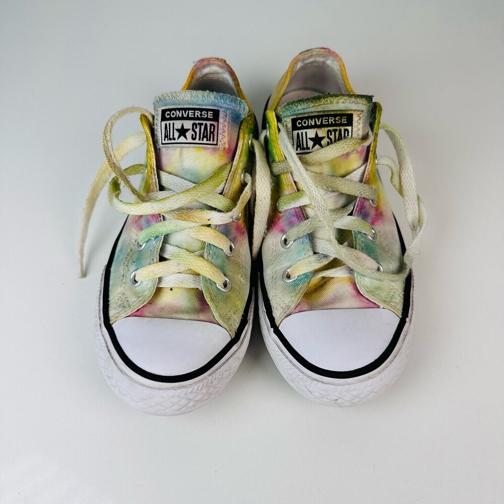 Converse All Star Chuck Taylor Youth Size 2 Multi Tie Dye Canvas Sneaker Shoes